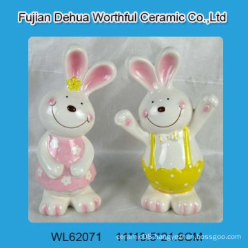 Lovely colorful ceramic Easter bunny